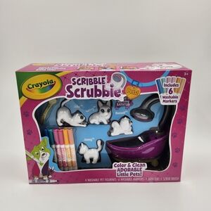 Crayola Scribble Scrubbie Pets Glam Tub, Creative Toy, Color & Wash Animal Set